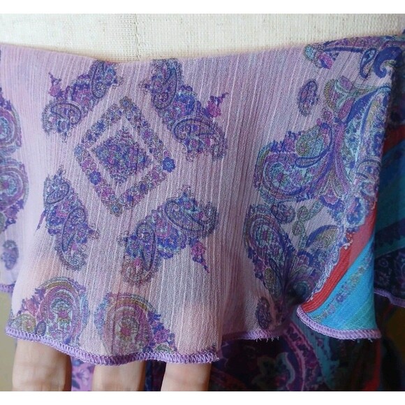 Gianni Bini + Dannijo Wrap Dress Sz M Pink Print High-low Adjustable Maxi $199 - Picture 7 of 15